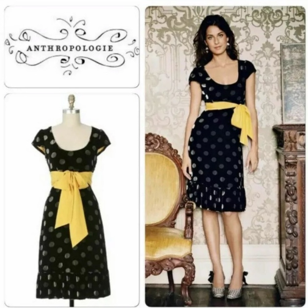 Anthropologie Moulinette Soeurs Polka Dot Dress